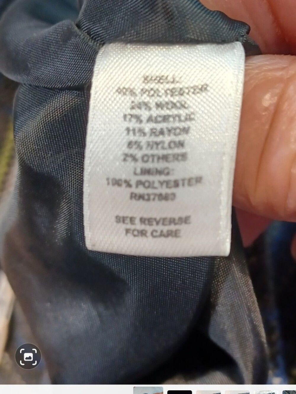 Cato Plaid A-Line Skater Skirt Size 14 Blue Gray Green Lined Preppy - Picture 6 of 7